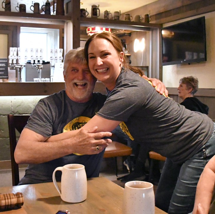 A hug from the "Mayor"